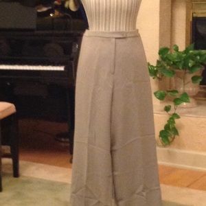 Tailored Taupe colored slacks.